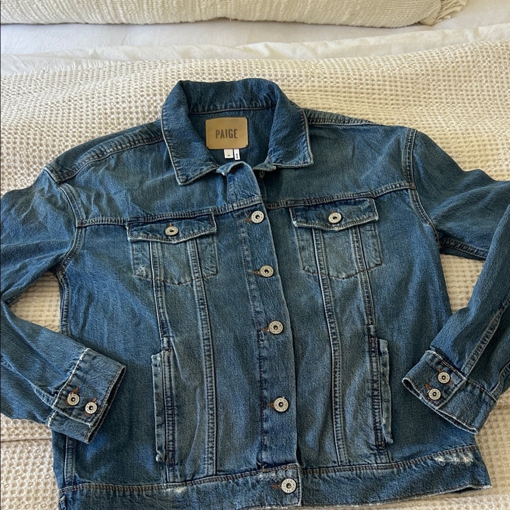 PAIGE Vintage Wash Blue Jean Jacket